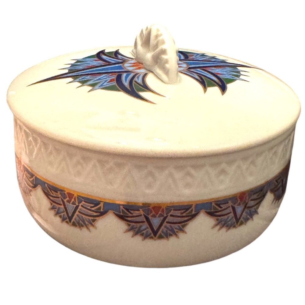 Elizabeth Arden Treasures of the Pharaohs Porcelain Covered Trinket Dish…